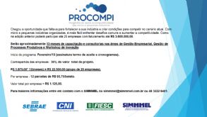 Projeto Procompi inicia em Fevereiro para as Indústrias Eletrometalmecânicas